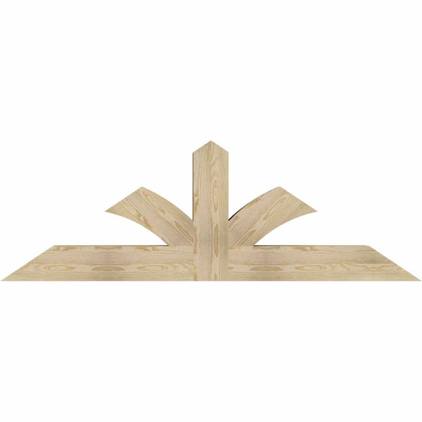 Ekena Millwork Richland Rough Sawn Timber Gable Bracket, Douglas Fir, 72"W x 24"H x 6"D x 6"F, 8/12 Pitch GBW072X24X0606RIC00RDF - main